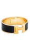 Hermes Black Enamel Clic Clac H PM Bracelet  Replica