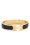 Hermes Black Enamel Clic H PM Bracelet  Replica
