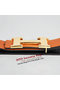 Hermes Black Imported Belt HR1005A Gold  Replica