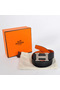 Hermes Black Imported Belt HR1005B Silver  Replica