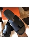 Hermes Black Swift Izmir Sandals  Replica