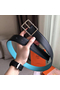 Hermes Bleu Obscur Saddle 38MM Reversible Belt  Replica