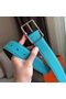Hermes Bleu Obscur Saddle 38MM Reversible Belt  Replica