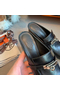 Hermes Blossom Mules 60mm In Black Goatskin  Replica