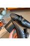 Hermes Blossom Mules 60mm In Black Goatskin  Replica