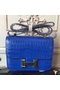 Hermes Blue Constance MM 24cm Crocodile Bag  Replica