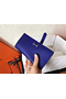 Hermes Blue Electric Epsom Bearn Gusset Wallet  Replica