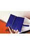 Hermes Blue Electric Epsom Bearn Gusset Wallet  Replica