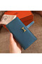Hermes Blue Jean Clemence Bearn Gusset Wallet  Replica