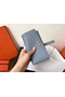 Hermes Blue Lin Epsom Bearn Gusset Wallet  Replica