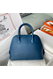 Hermes Bolide 1923 25 Handmade Bag In Deep Blue Evercolor Calfskin  Replica
