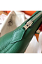 Hermes Bolide 27 Handmade Bag In Vert Vertigo Clemence Leather  Replica