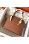 Hermes Bolide 31 Handmade Bag In Gold Clemence Leather  Replica