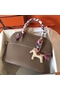 Hermes Bolide 31 Handmade Bag In Taupe Clemence Leather  Replica