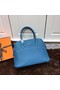 Hermes Bolide 31CM Calfskin Leather Tote Bag B3302 Blue  Replica