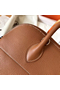 Hermes Bolide 35 Handmade Bag In Gold Clemence Leather  Replica