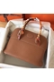Hermes Bolide 35 Handmade Bag In Gold Clemence Leather  Replica