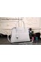 Hermes Bolide 37CM Calfskin Leather Tote Bag B1004 White  Replica