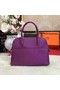 Hermes Bolide Original Leather Tote Bag B1007 Purple  Replica