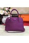 Hermes Bolide Original Leather Tote Bag B1007 Purple  Replica