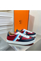 Hermes Boomerang Sneakers In Multicolore Bordeaux Leather  Replica
