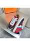 Hermes Boomerang Sneakers In Multicolore Bordeaux Leather  Replica