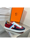 Hermes Boomerang Sneakers In Multicolore Bordeaux Leather  Replica
