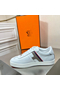 Hermes Boomerang Sneakers In Multicolore White Leather  Replica