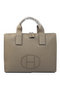 Hermes Briefcase Original Grainy Leather H8813 Grey  Replica