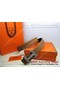 Hermes Calf Leather Diamond Belt HB118 Brown Silver  Replica