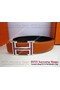 Hermes Calf Leather Purple Diamond Belt HB119 Camel Silver  Replica