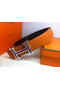 Hermes Calf Leather Purple Diamond Belt HB119 Camel Silver  Replica