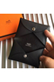 Hermes Calvi Card Holder In Black Epsom Leather  Replica