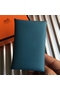Hermes Calvi Card Holder In Blue Jean Epsom Leather  Replica