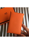 Hermes Calvi Card Holder In Orange Epsom Leather  Replica