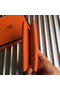 Hermes Calvi Card Holder In Orange Epsom Leather  Replica