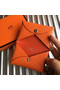 Hermes Calvi Card Holder In Orange Epsom Leather  Replica