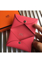 Hermes Calvi Card Holder In Rose Azalee Epsom Leather  Replica