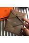 Hermes Calvi Card Holder In Taupe Epsom Leather  Replica