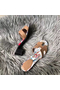 Hermes Camel Swift Oasis Sandals with Botanique Printed  Replica