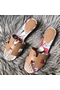 Hermes Camel Swift Oasis Sandals with Botanique Printed  Replica