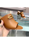 Hermes Camilla Mules 60MM In Brown Calfskin  Replica