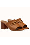 Hermes Camilla Mules 60MM In Brown Calfskin  Replica