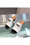 Hermes Candy 40mm Sandals In White Calfskin  Replica