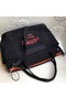 Hermes Canvas Shopping Bag H0734 black  Replica