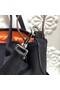Hermes Canvas Shopping Bag H0734 black  Replica