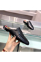 Hermes Catena Mules In Black Calfskin  Replica