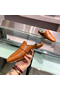 Hermes Catena Mules In Brown Calfskin  Replica