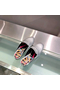 Hermes Catena Mules In Silver Metallic Calfskin  Replica