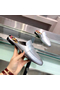 Hermes Catena Mules In Silver Metallic Calfskin  Replica